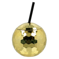 Zlatý pohár discokoule s brčkem